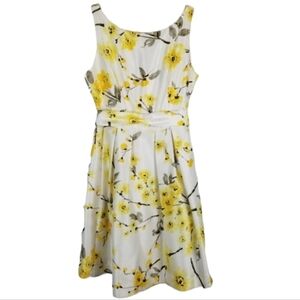 Jessica Howard A Line Sleeveless Dress Taffeta Yellow Size 4 Fairy Romantic